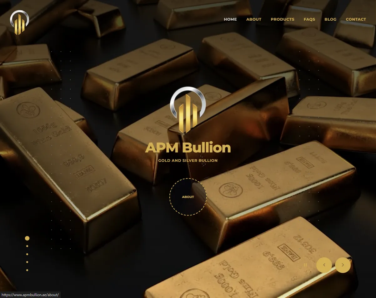 apm bullion website screenshot