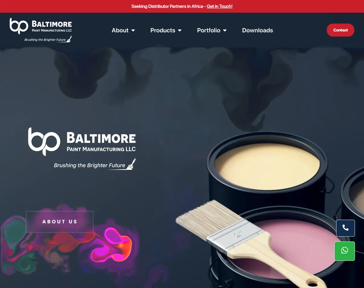 baltimore paint website screenshot