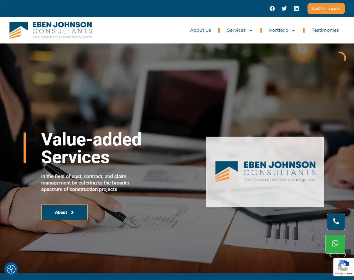 eben johnson website screenshot